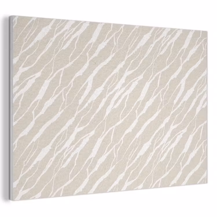 Akoestisch schilderij - Beige - Wit - Patroon - Structuur — 1