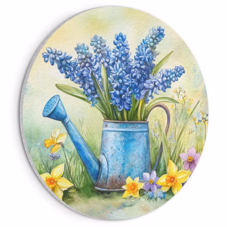 Akoestisch schilderij rond - Gieter - Lavendel - Bloesems — 1