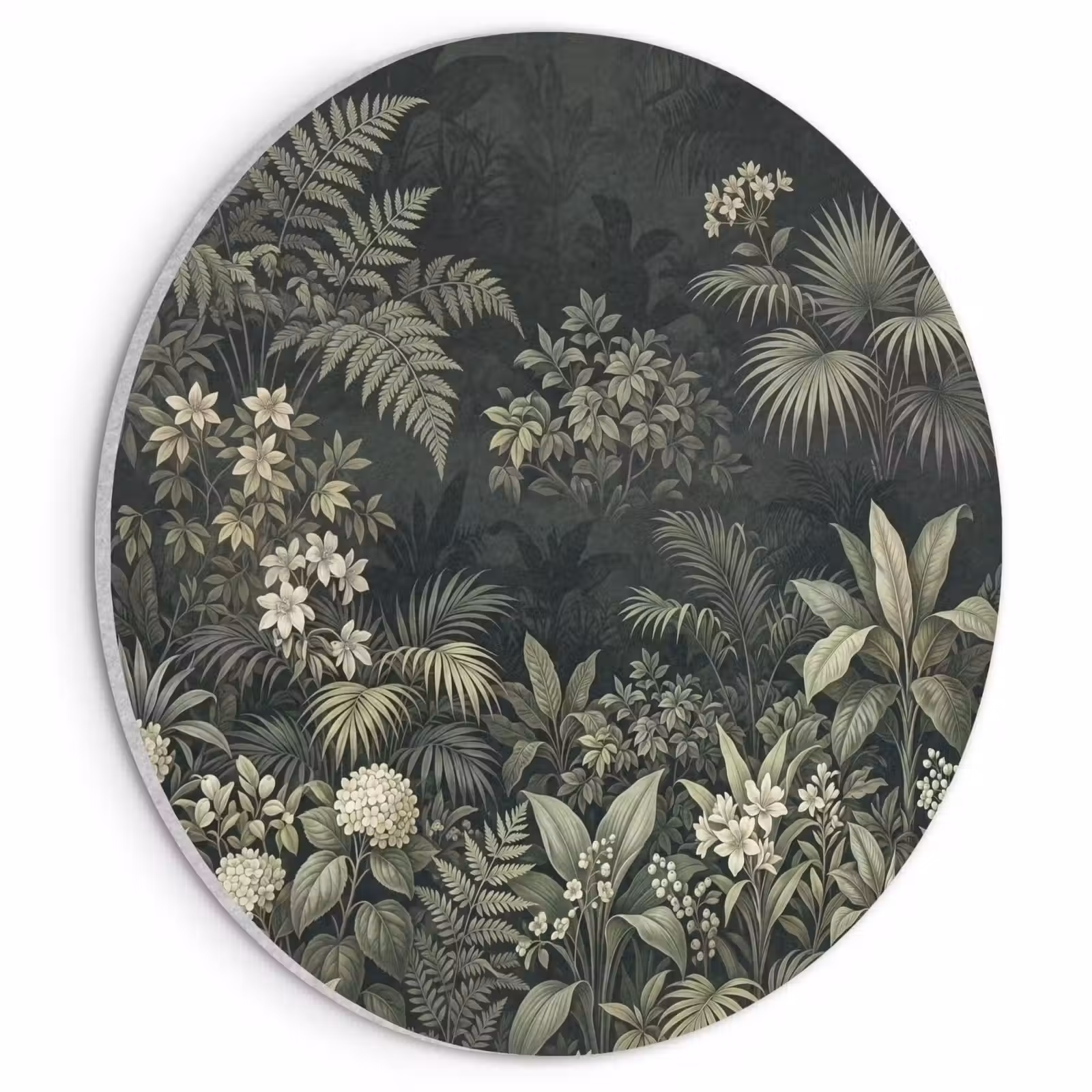 Akoestisch schilderij rond - Jungle - Bladeren - Botanisch - Groen — 1