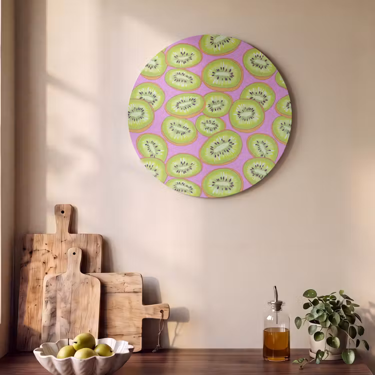 Akoestisch schilderij rond - Kiwi - Speels - Groen — 4