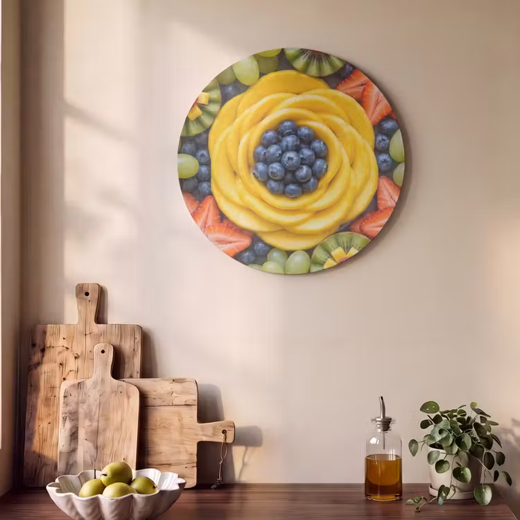 Akoestisch schilderij rond - Fruit - Arrangement - Gezond - Kleurrijk - Eten — 4