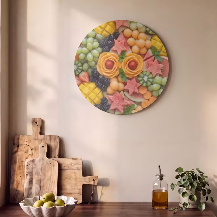 Akoestisch schilderij rond - Fruit - Variatie - Kleurrijk - Vers - Eten — 4
