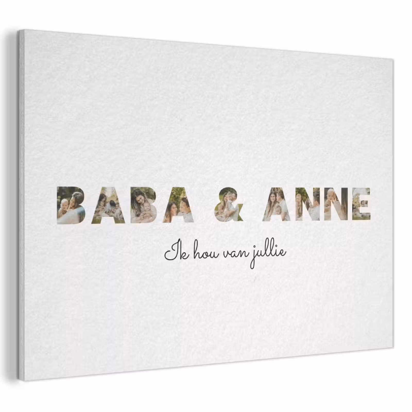 Akoestisch schilderij - Baba & Anne - Lettercollage — 1