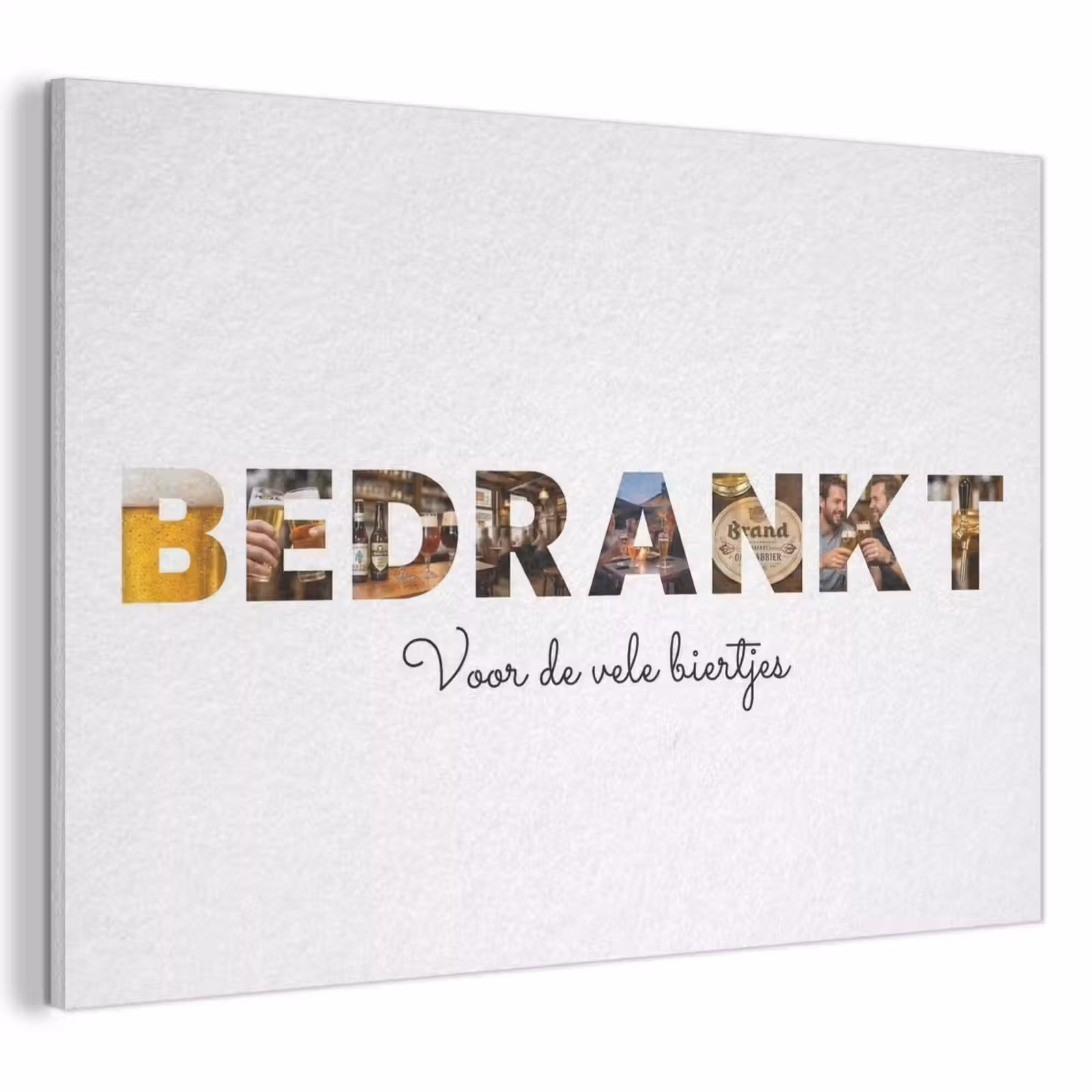 Akoestisch schilderij - Bedrankt - Lettercollage — 1