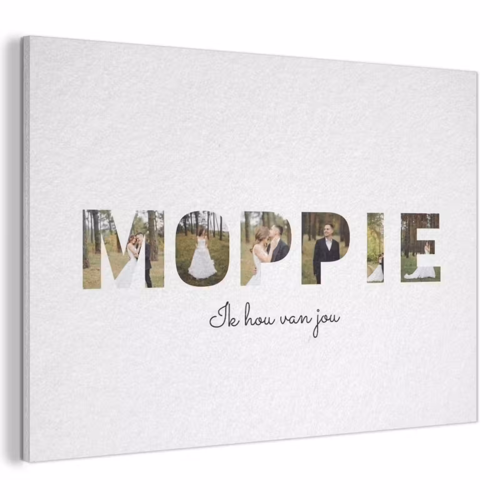 Akoestisch schilderij - Moppie - Lettercollage — 1