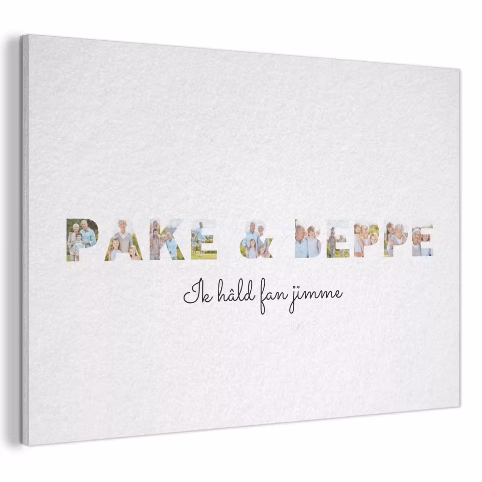 Akoestisch schilderij - Pake & Beppe - Lettercollage — 1