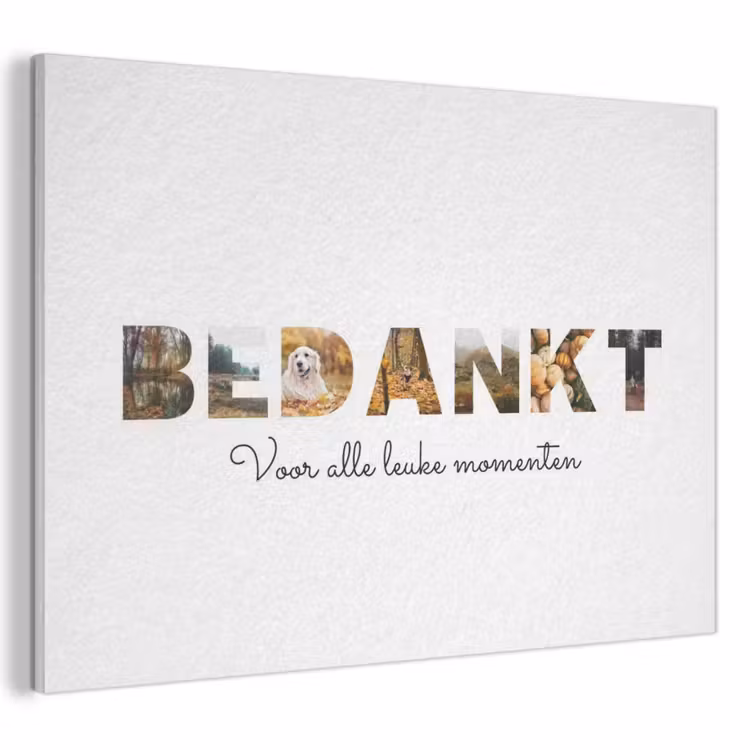 Akoestisch schilderij - Bedankt - Lettercollage — 1