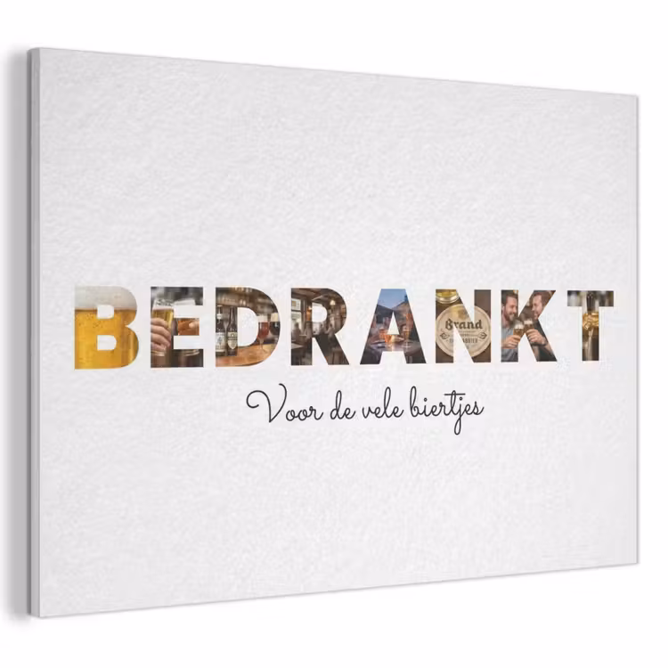 Akoestisch schilderij - Bedrankt - Lettercollage — 1