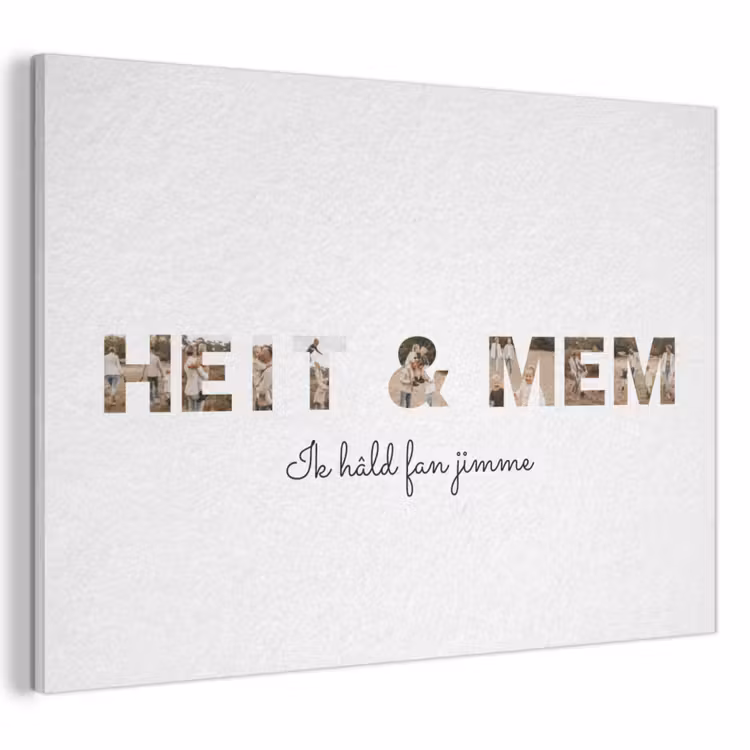 Akoestisch schilderij - Heit & Mem - Lettercollage — 1