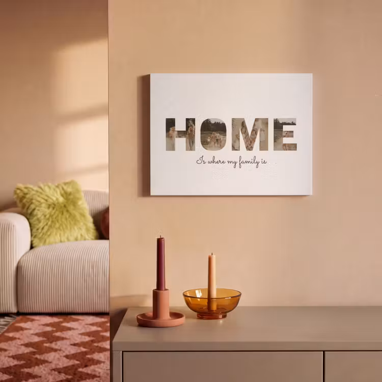 Akoestisch schilderij - Home - Lettercollage — 2