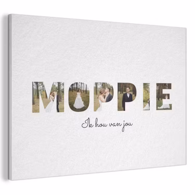 Akoestisch schilderij - Moppie - Lettercollage — 1