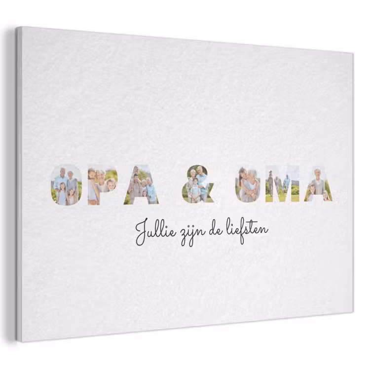 Akoestisch schilderij - Opa & Oma - Lettercollage — 1
