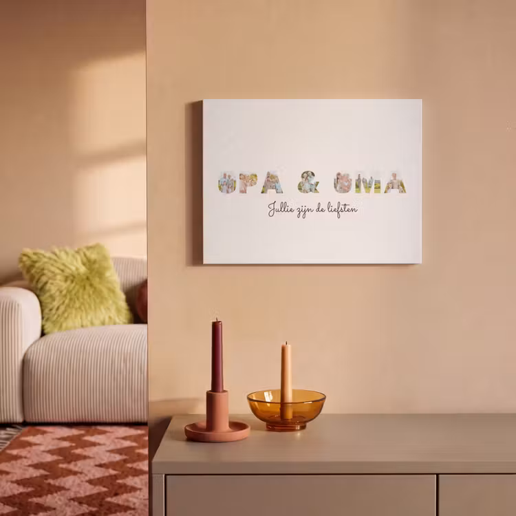 Akoestisch schilderij - Opa & Oma - Lettercollage — 2