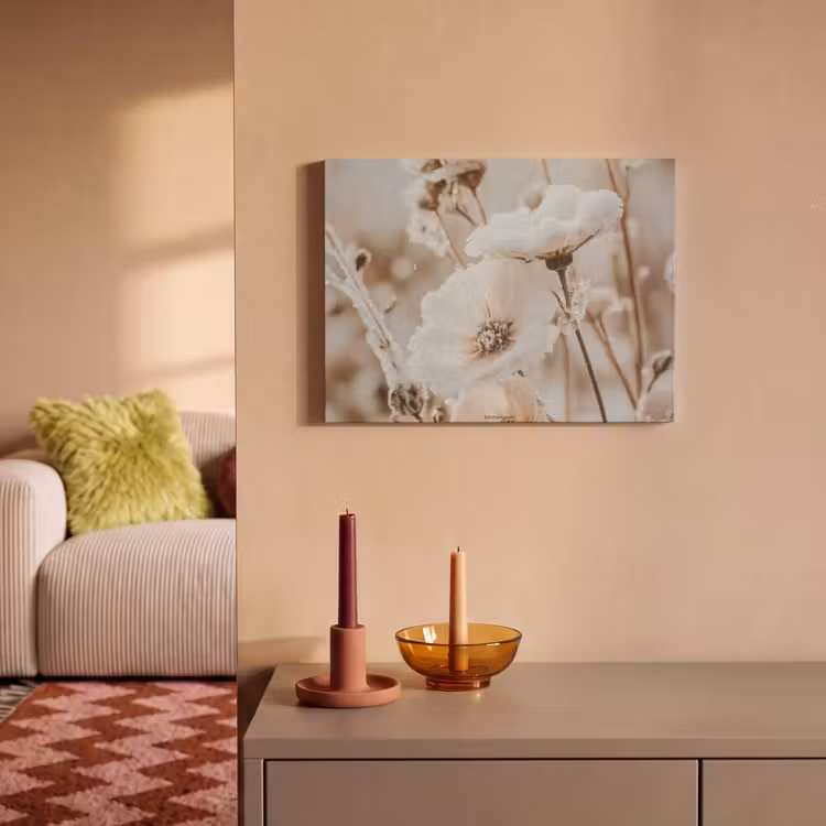 Akoestisch schilderij - Bloemen - Beige - Winter — 2