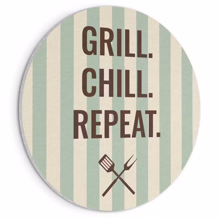 Akoestisch schilderij - Quote - Strepen - Grill — 1