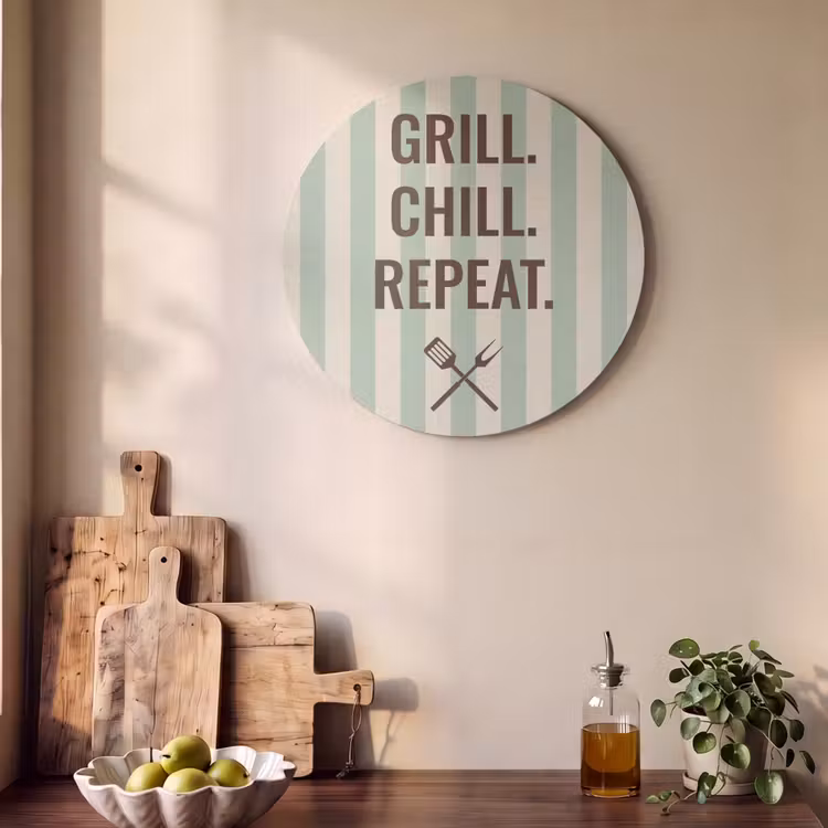 Akoestisch schilderij - Quote - Strepen - Grill — 4