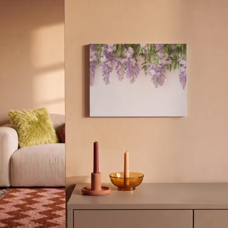 Akoestisch schilderij - Blauwe regen - Bloemen - Paars — 2