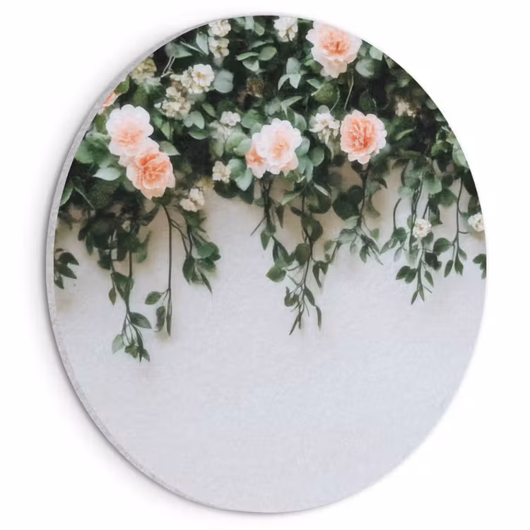 Akoestisch schilderij - Bloemen - Muur - Rozen - Groen — 1
