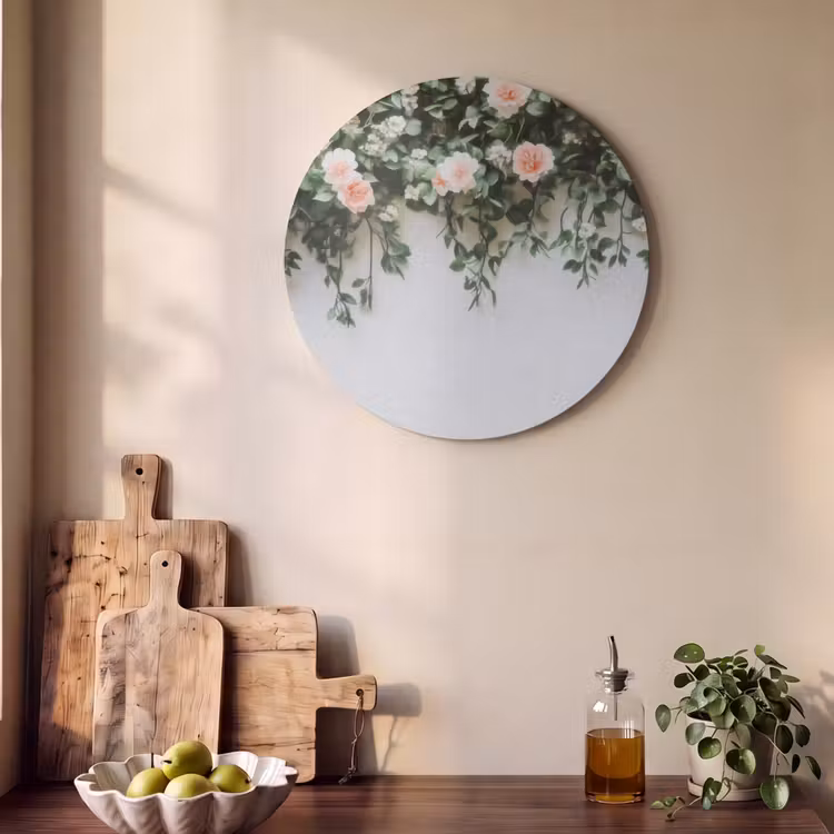 Akoestisch schilderij - Bloemen - Muur - Rozen - Groen — 4