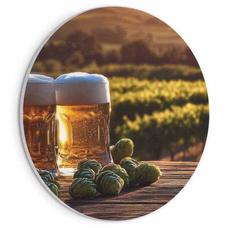Akoestisch schilderij - Bier - Hop - Landschap — 1