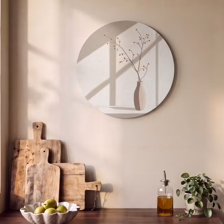 Akoestisch schilderij rond - Vaas - Takken - Bessen - Minimalistisch — 4