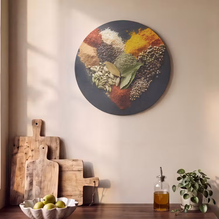 Akoestisch schilderij rond - Specerijen - Mix - Hartvorm - Zwart — 4