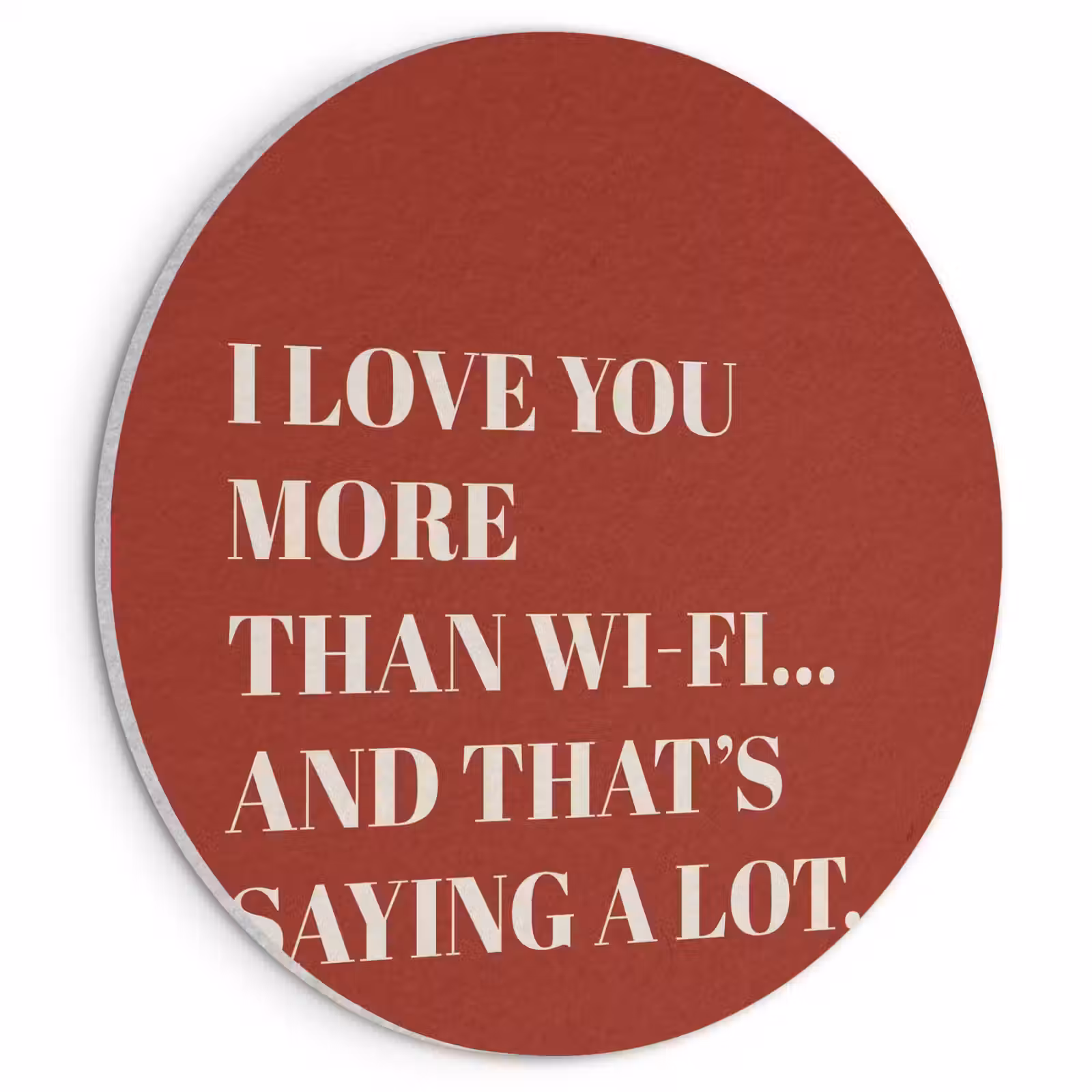 Akoestisch schilderij rond - Rood - Quote - Liefde — 1