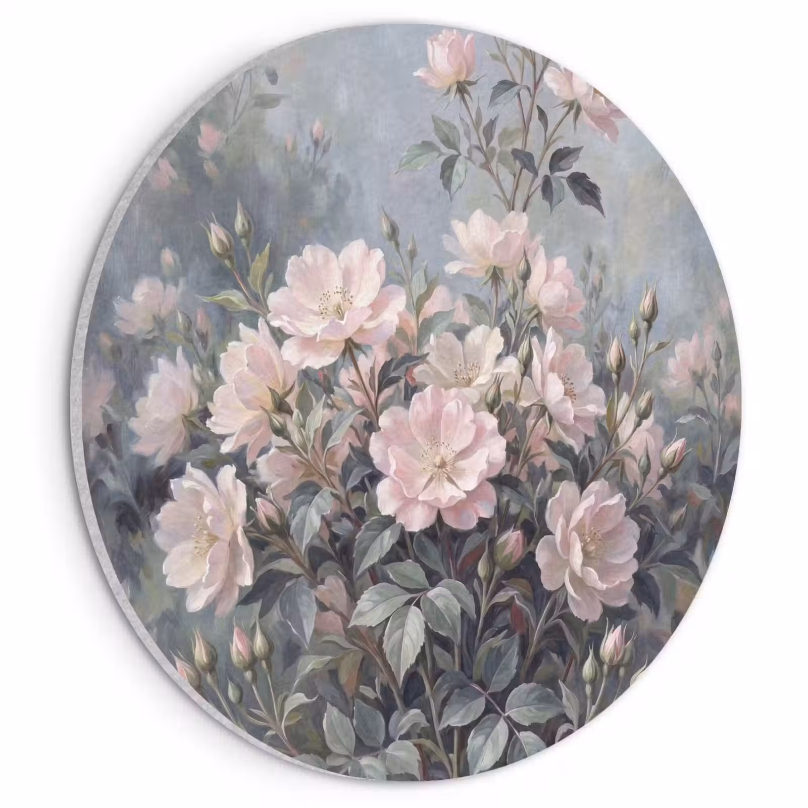 Akoestisch schilderij rond - Rozen - Illustratie - Roze — 1