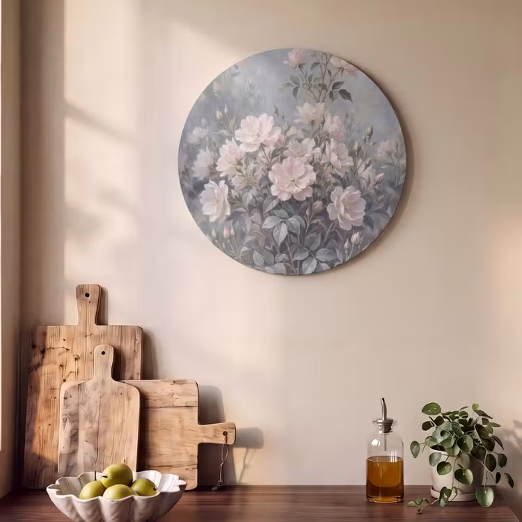 Akoestisch schilderij rond - Rozen - Illustratie - Roze — 4