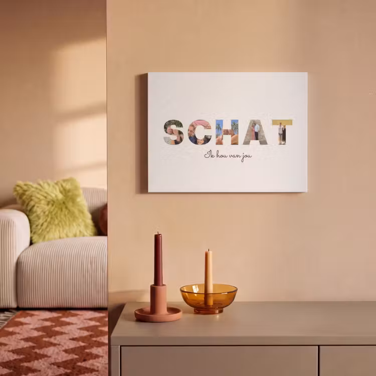 Akoestisch schilderij - Schat - Lettercollage — 2