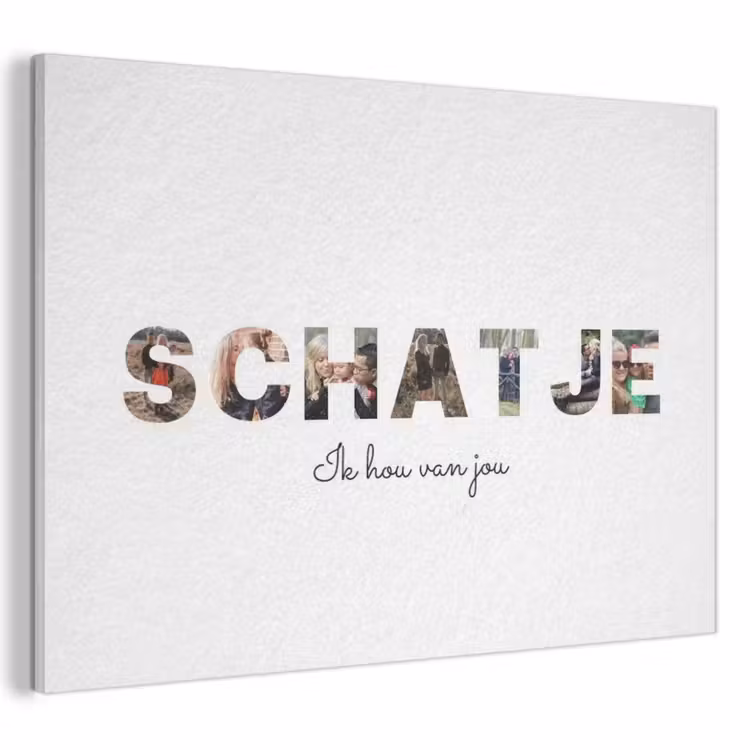 Akoestisch schilderij - Schatje - Lettercollage — 1