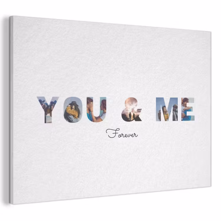 Akoestisch schilderij - You & Me - Lettercollage — 1