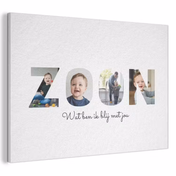 Akoestisch schilderij - Zoon - Lettercollage — 1