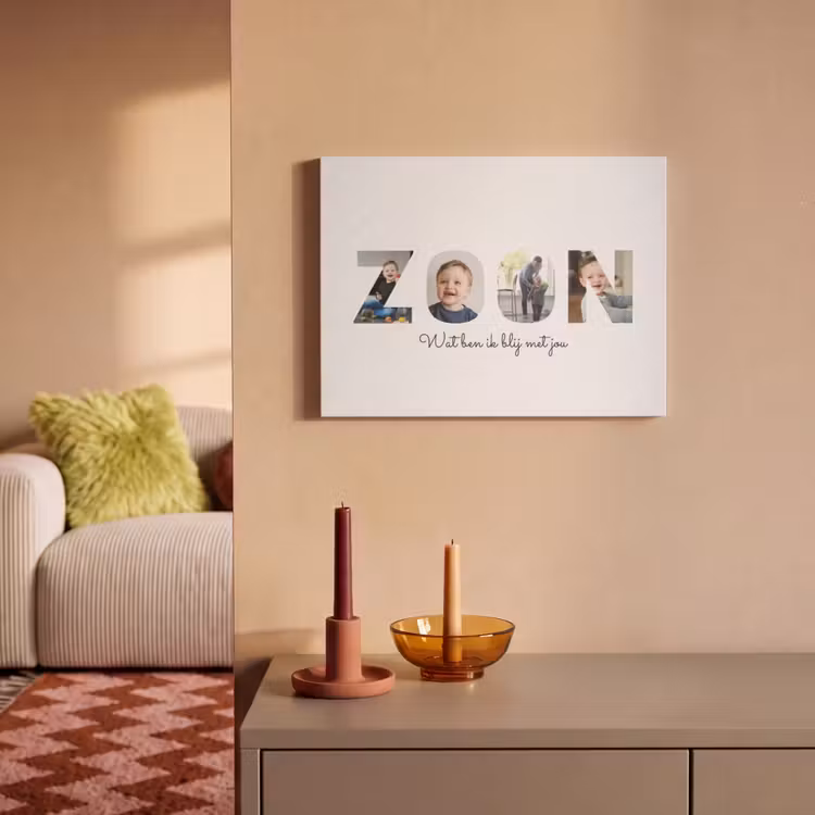 Akoestisch schilderij - Zoon - Lettercollage — 2