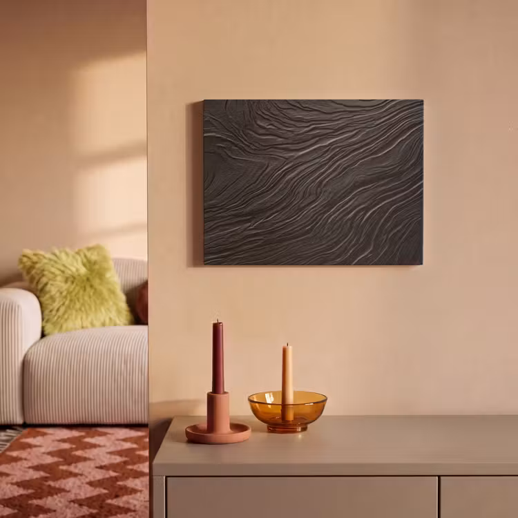 Akoestisch schilderij - Zwart - Abstract - Hout — 2