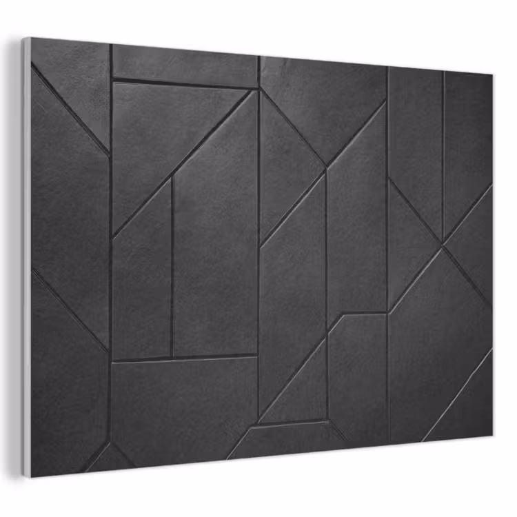 Akoestisch schilderij - Zwart - Geometrisch - Tegeltjes — 1