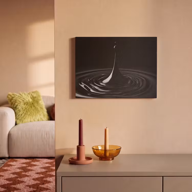 Akoestisch schilderij - Zwart - Water - Druppel — 2