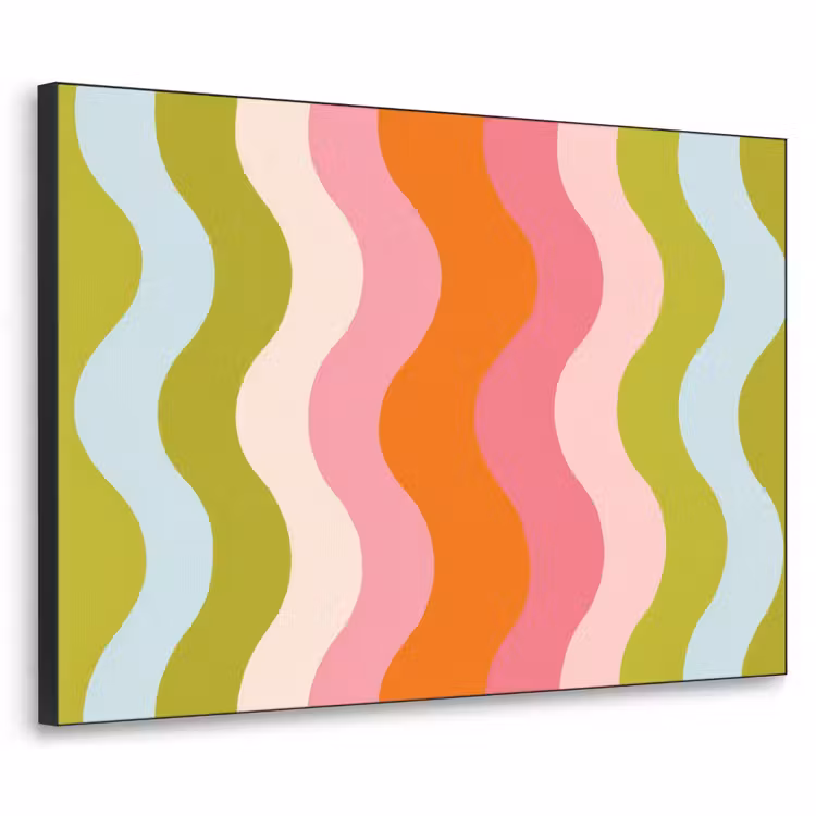 Art Frame - Banen - Golven - Kleurrijk - Verticaal — 1