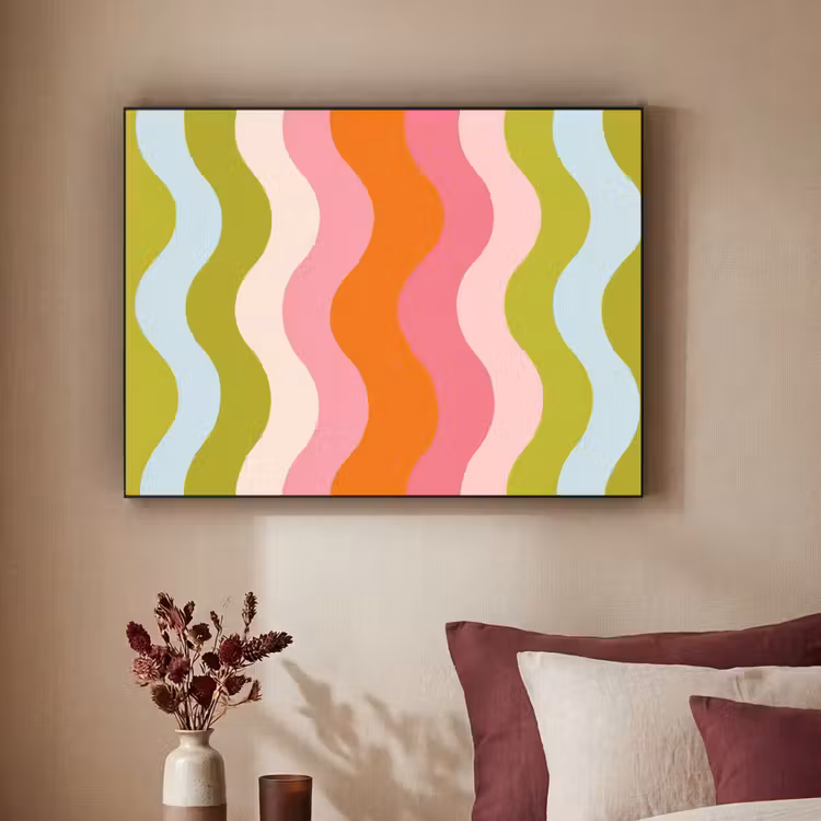 Art Frame - Banen - Golven - Kleurrijk - Verticaal — 3