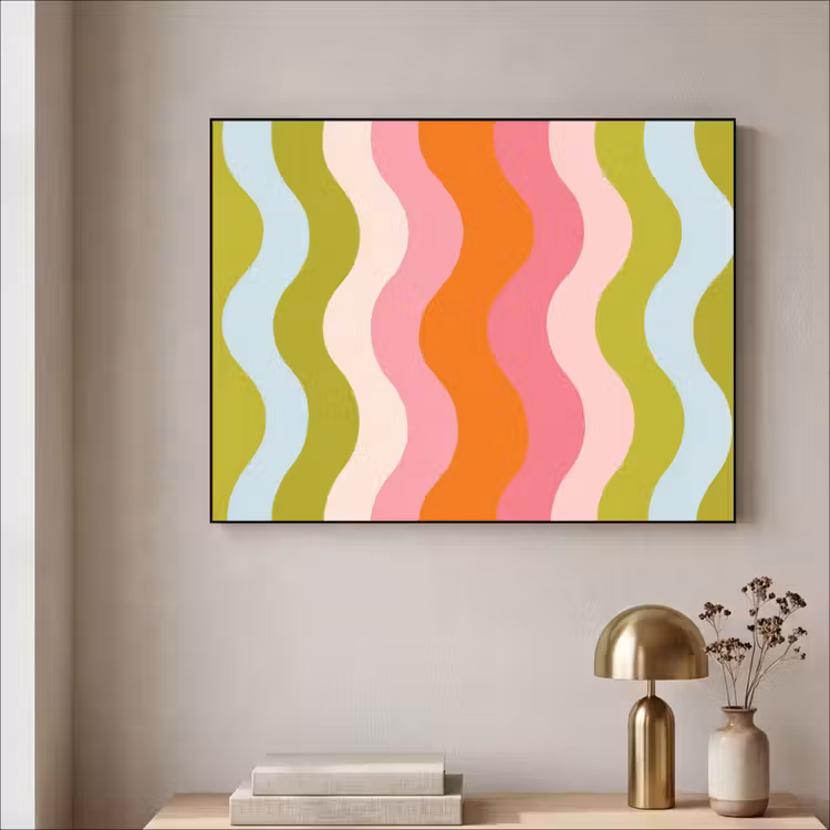 Art Frame - Banen - Golven - Kleurrijk - Verticaal — 5