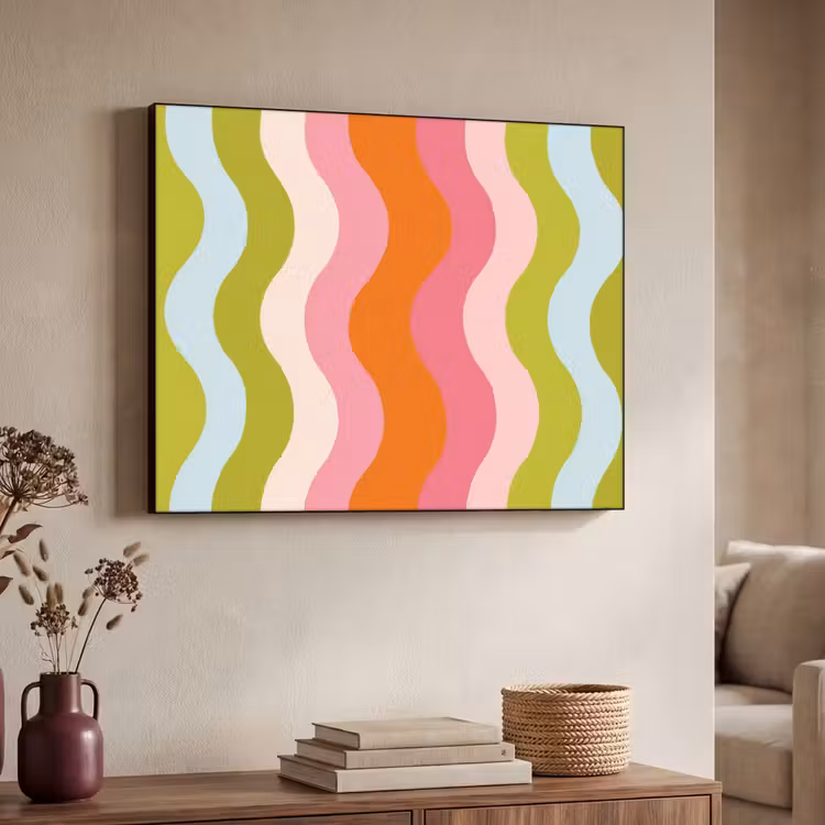Art Frame - Banen - Golven - Kleurrijk - Verticaal — 7