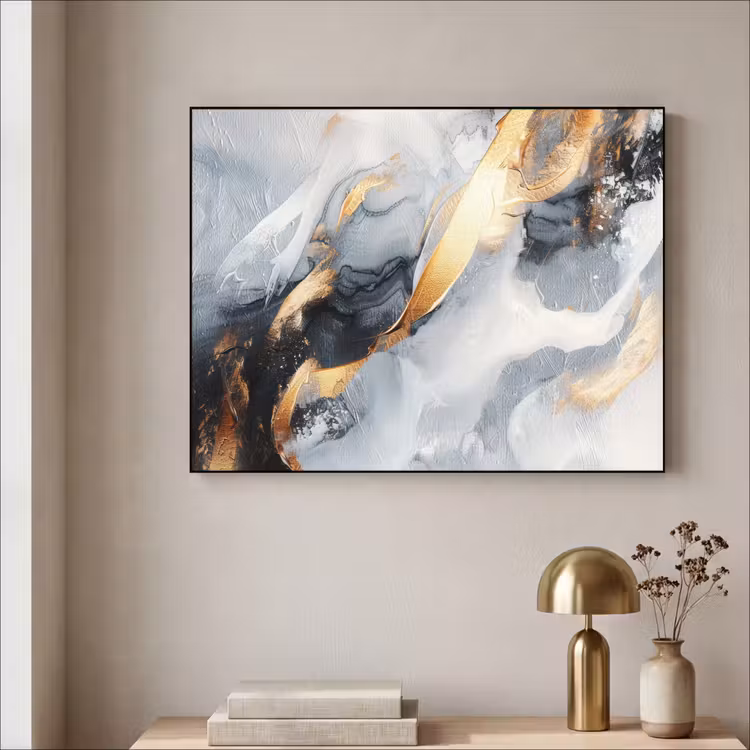 Art Frame - Abstract - Goud - Verf - Aesthetic - Art — 5