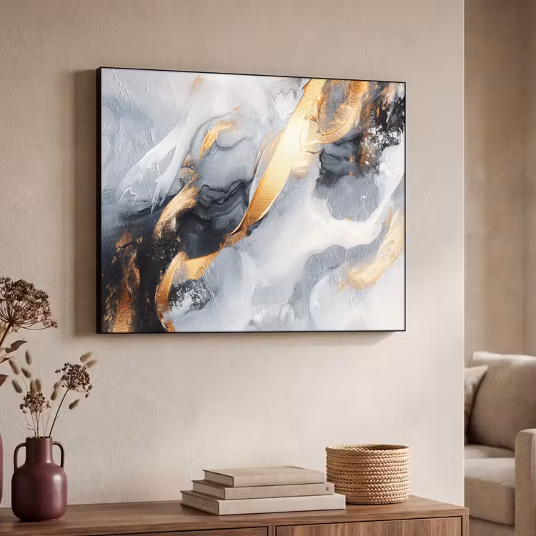 Art Frame - Abstract - Goud - Verf - Aesthetic - Art — 7