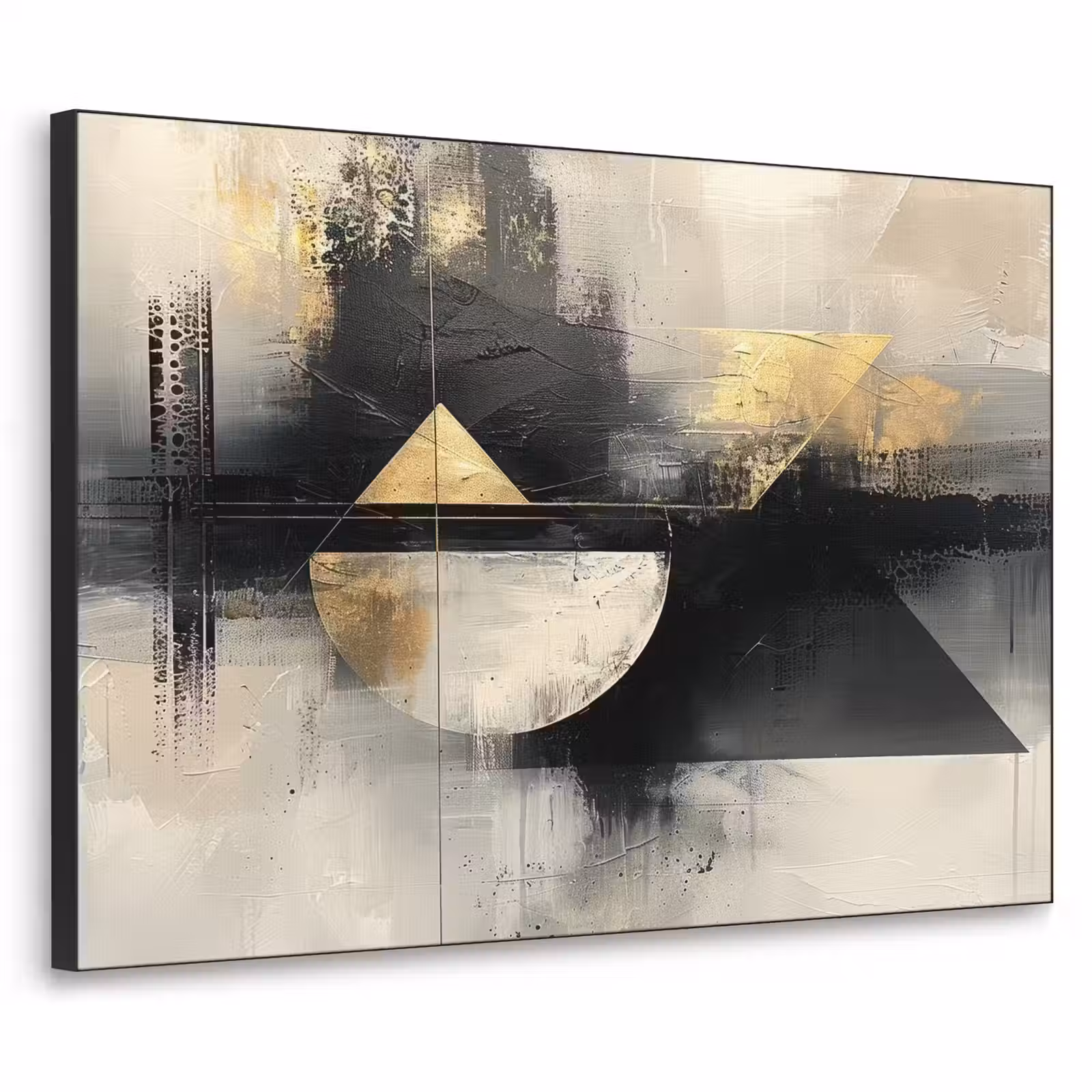 Art Frame - Abstract - Zwart - Verf - Modern — 1
