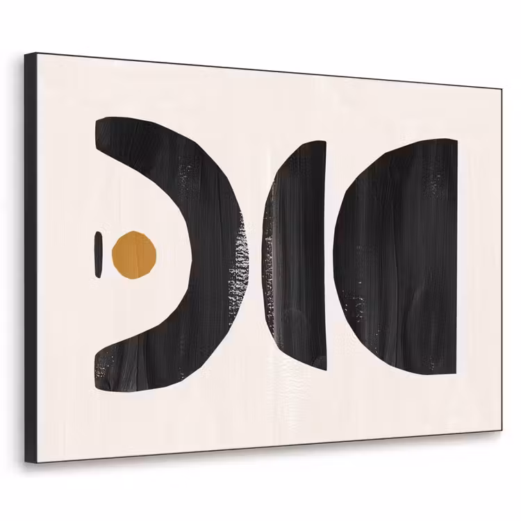 Art Frame - Abstract - Halve cirkel - Kunst - Zwart wit — 1