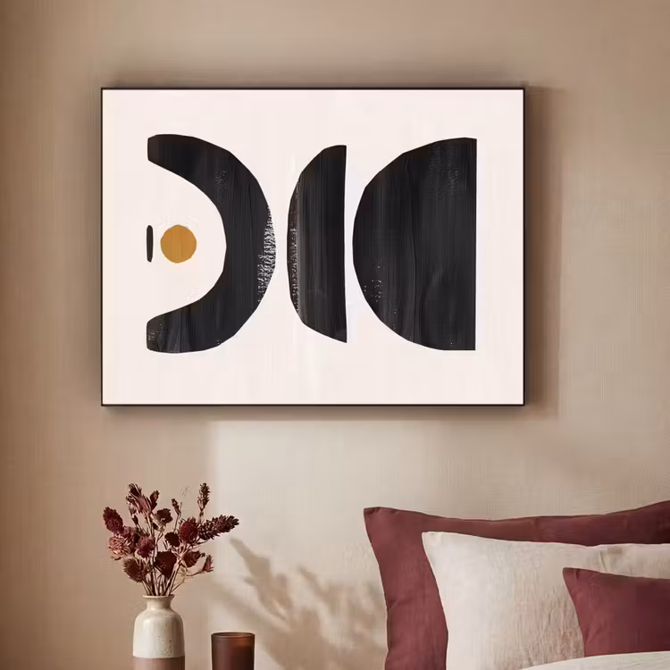Art Frame - Abstract - Halve cirkel - Kunst - Zwart wit — 3