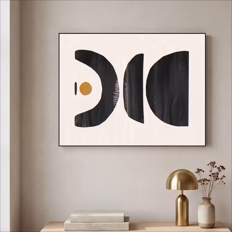 Art Frame - Abstract - Halve cirkel - Kunst - Zwart wit — 5