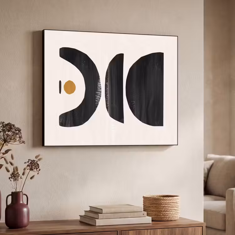 Art Frame - Abstract - Halve cirkel - Kunst - Zwart wit — 7