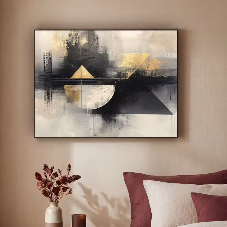 Art Frame - Abstract - Zwart - Verf - Modern — 3
