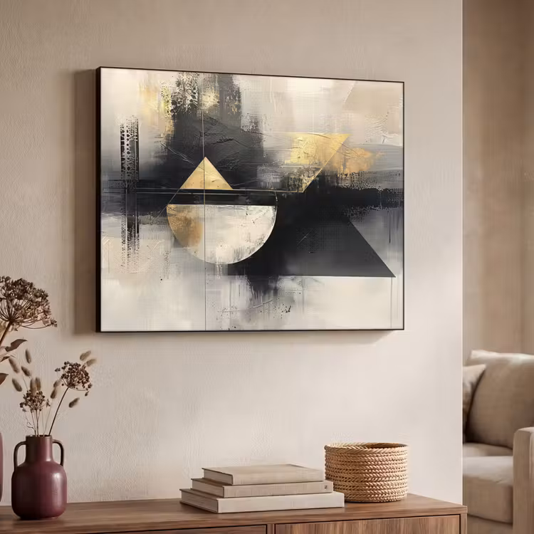 Art Frame - Abstract - Zwart - Verf - Modern — 7